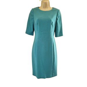 Hobbs blue fitted dress, size 6, knee length.
